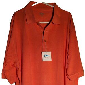 NWT Coral Tri-Mountain Pique Polo Men's 3XL